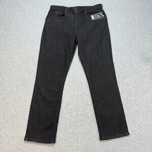 Black Diamond Crag Denim Pants Men 36x30 Black High Rise Slim Fit Climbing Jeans